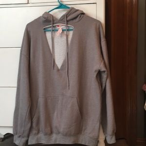Fashionable gray hoodie